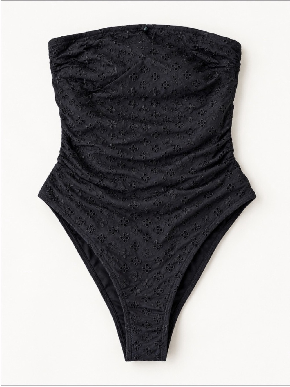 New! Frankie’s Bikinis One Piece Strapless Swimsuit Black 34586